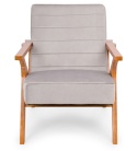 Krzesło Fotel Lugano DUBLIN VELVET GREY