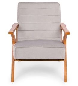 Krzesło Fotel Lugano DUBLIN VELVET GREY