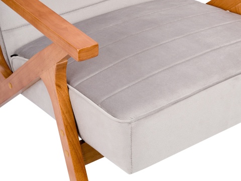 Krzesło Fotel Lugano DUBLIN VELVET GREY
