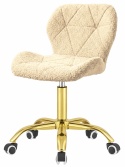 Krzesło obrotowe VASTO OFFICE BARANEK BOUCLE BEIGE GOLD