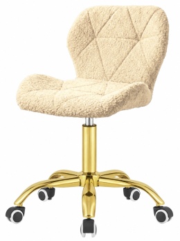 Krzesło obrotowe VASTO OFFICE BARANEK BOUCLE BEIGE GOLD