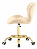 Krzesło obrotowe VASTO OFFICE BARANEK BOUCLE BEIGE GOLD