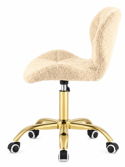 Krzesło obrotowe VASTO OFFICE BARANEK BOUCLE BEIGE GOLD