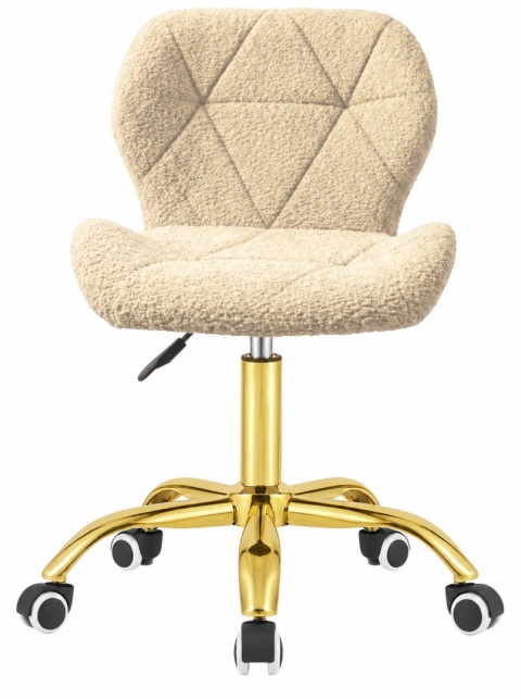 Krzesło obrotowe VASTO OFFICE BARANEK BOUCLE BEIGE GOLD