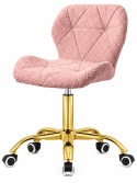 Krzesło obrotowe VASTO OFFICE BARANEK BOUCLE PINK GOLD