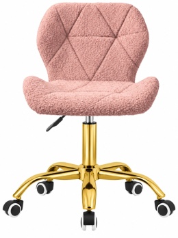 Krzesło obrotowe VASTO OFFICE BARANEK BOUCLE PINK GOLD