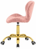 Krzesło obrotowe VASTO OFFICE BARANEK BOUCLE PINK GOLD
