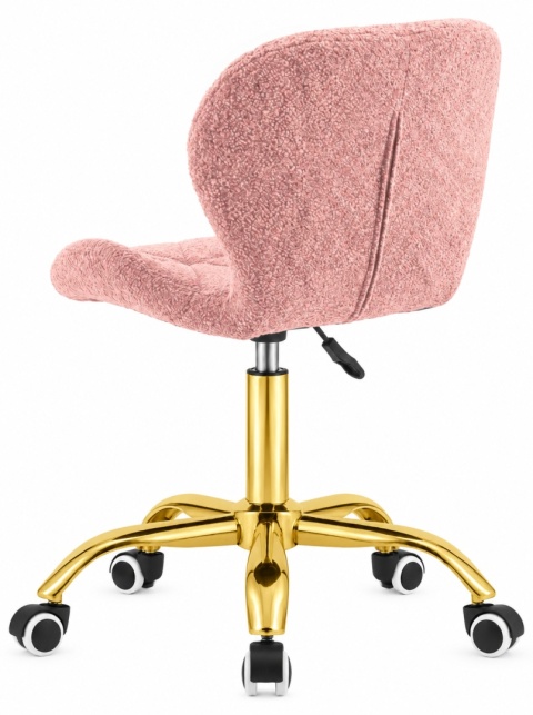 Krzesło obrotowe VASTO OFFICE BARANEK BOUCLE PINK GOLD