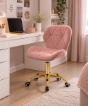 Krzesło obrotowe VASTO OFFICE BARANEK BOUCLE PINK GOLD