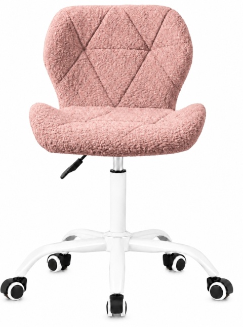 Krzesło obrotowe VASTO OFFICE BARANEK BOUCLE PINK MILK