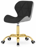 Krzesło obrotowe VASTO OFFICE PU BLACK+GREY GOLD