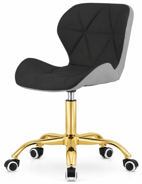 Krzesło obrotowe VASTO OFFICE PU BLACK+GREY GOLD