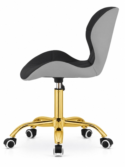 Krzesło obrotowe VASTO OFFICE PU BLACK+GREY GOLD