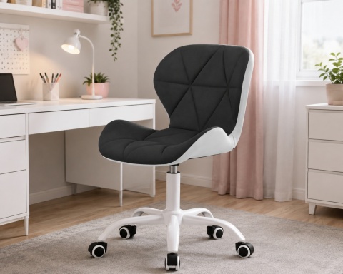 Krzesło obrotowe VASTO OFFICE PU BLACK + GREY MILK