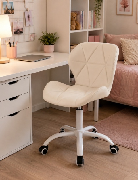 Krzesło obrotowe VASTO OFFICE PU CREAM MILK