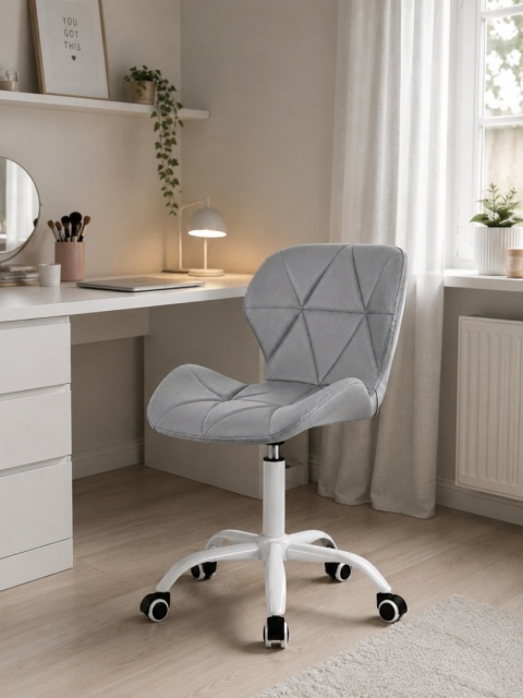Krzesło obrotowe VASTO OFFICE PU LIGHT GREY MILK