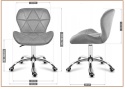 Krzesło obrotowe VASTO OFFICE PU LIGHT GREY MILK