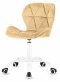 Krzesło obrotowe VASTO OFFICE VELVET BEIGE MILK