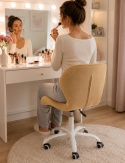 Krzesło obrotowe VASTO OFFICE VELVET BEIGE MILK