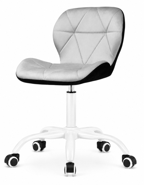 Krzesło obrotowe VASTO OFFICE VELVET BLACK + GREY MILK