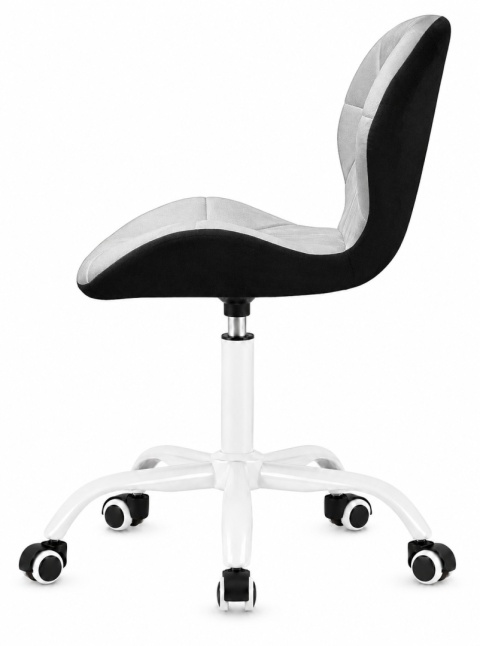 Krzesło obrotowe VASTO OFFICE VELVET BLACK + GREY MILK