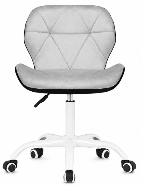 Krzesło obrotowe VASTO OFFICE VELVET BLACK + GREY MILK