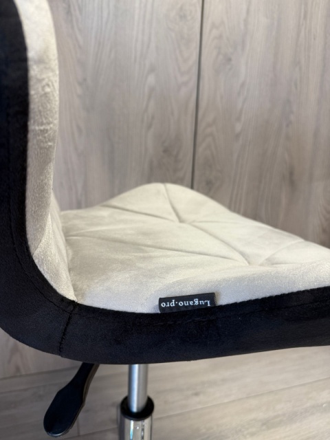 Krzesło obrotowe VASTO OFFICE VELVET BLACK + GREY MILK