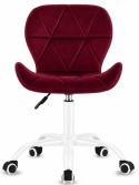 Krzesło obrotowe VASTO OFFICE VELVET BURGUNDY MILK