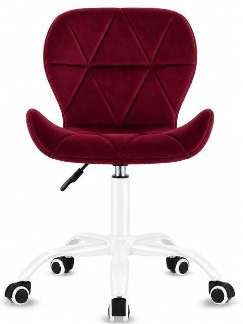 Krzesło obrotowe VASTO OFFICE VELVET BURGUNDY MILK
