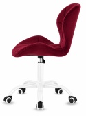 Krzesło obrotowe VASTO OFFICE VELVET BURGUNDY MILK