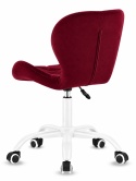 Krzesło obrotowe VASTO OFFICE VELVET BURGUNDY MILK