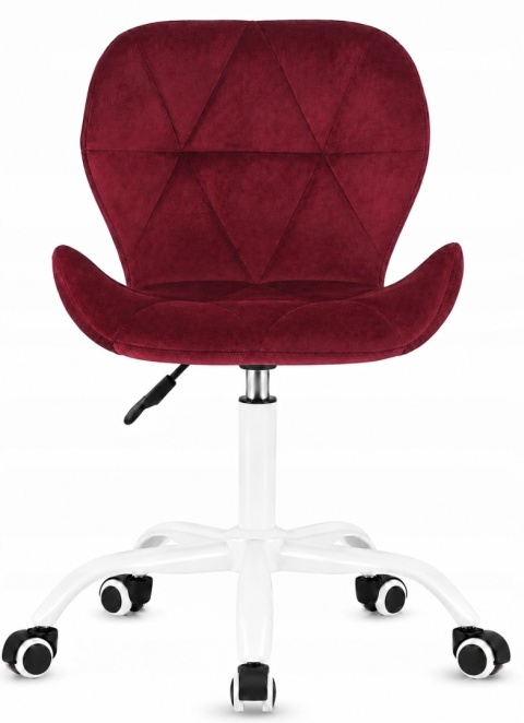 Krzesło obrotowe VASTO OFFICE VELVET BURGUNDY MILK