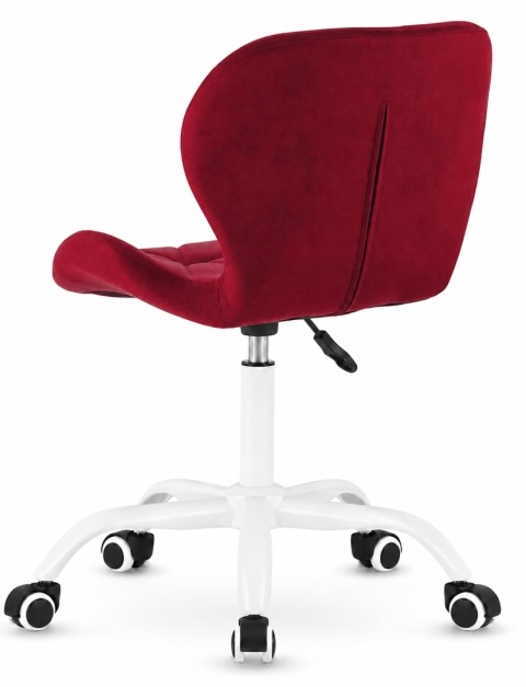 Krzesło obrotowe VASTO OFFICE VELVET BURGUNDY MILK
