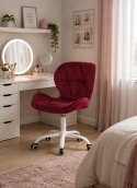 Krzesło obrotowe VASTO OFFICE VELVET BURGUNDY MILK
