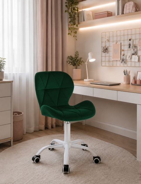 Krzesło obrotowe VASTO OFFICE VELVET FOREST GREEN MILK