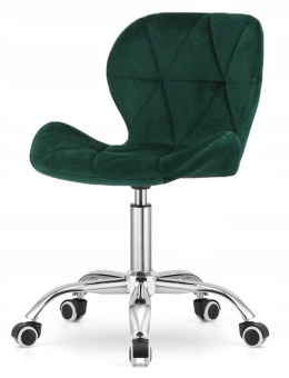 Krzesło obrotowe VASTO OFFICE VELVET FOREST GREEN SILVER