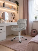 Krzesło obrotowe VASTO OFFICE VELVET GREY MILK