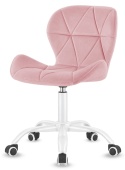Krzesło obrotowe VASTO OFFICE VELVET PINK MILK