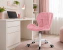 Krzesło obrotowe VASTO OFFICE VELVET PINK MILK