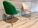 Krzesło tapicerowane CAMILA GREEN VELVET GOLD II GATUNEK
