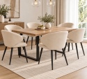 Krzesło tapicerowane CANNES BEIGE VELVET