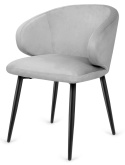 Krzesło tapicerowane CANNES LIGHT GREY VELVET