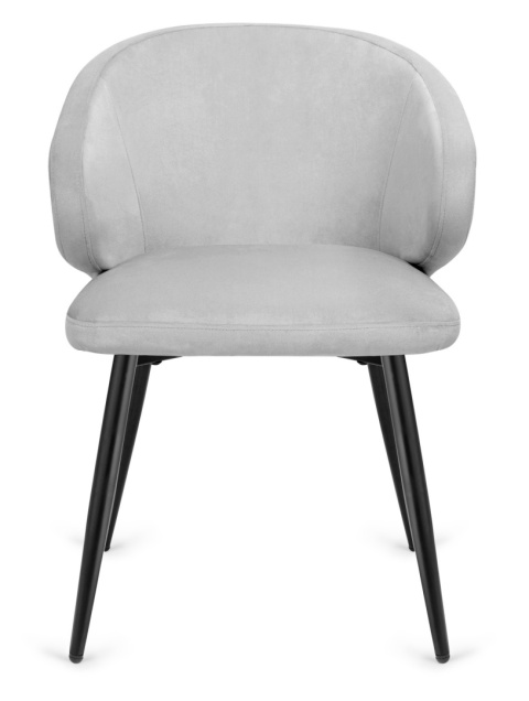 Krzesło tapicerowane CANNES LIGHT GREY VELVET
