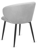 Krzesło tapicerowane CANNES LIGHT GREY VELVET