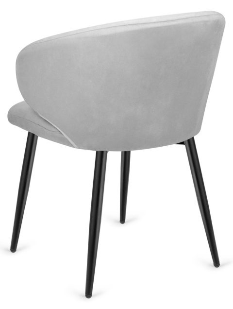 Krzesło tapicerowane CANNES LIGHT GREY VELVET