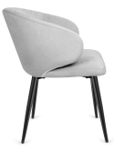 Krzesło tapicerowane CANNES LIGHT GREY VELVET