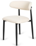 Krzesło tapicerowane LUCCA BEIGE FABRIC BLACK WOOD