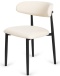 Krzesło tapicerowane LUCCA BEIGE FABRIC BLACK WOOD