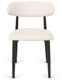 Krzesło tapicerowane LUCCA BEIGE FABRIC BLACK WOOD