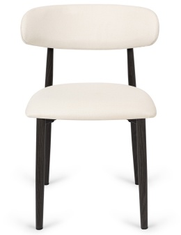Krzesło tapicerowane LUCCA BEIGE FABRIC BLACK WOOD
